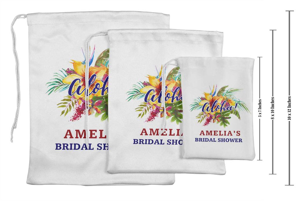 Darling Souvenir, weiße Blumen und Blätter, Brautparty, individuelle Party-Vorräte, Geschenktüten mit Kordelzug, 15 Stück