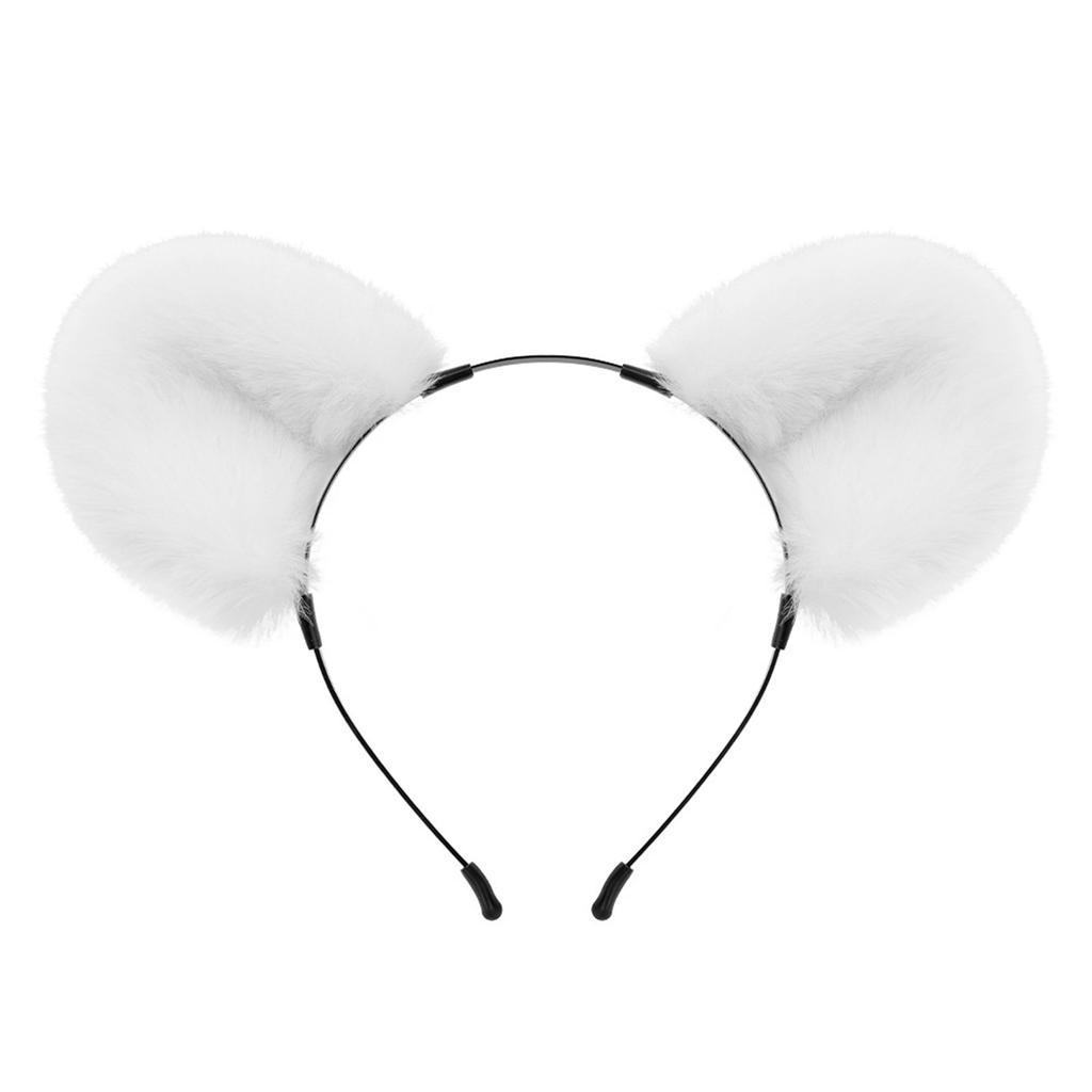 Rabbits Ears Hairband Photo Props Furry Hair Hoop Headband Party Headpiece Fun Headbands for Music Festival