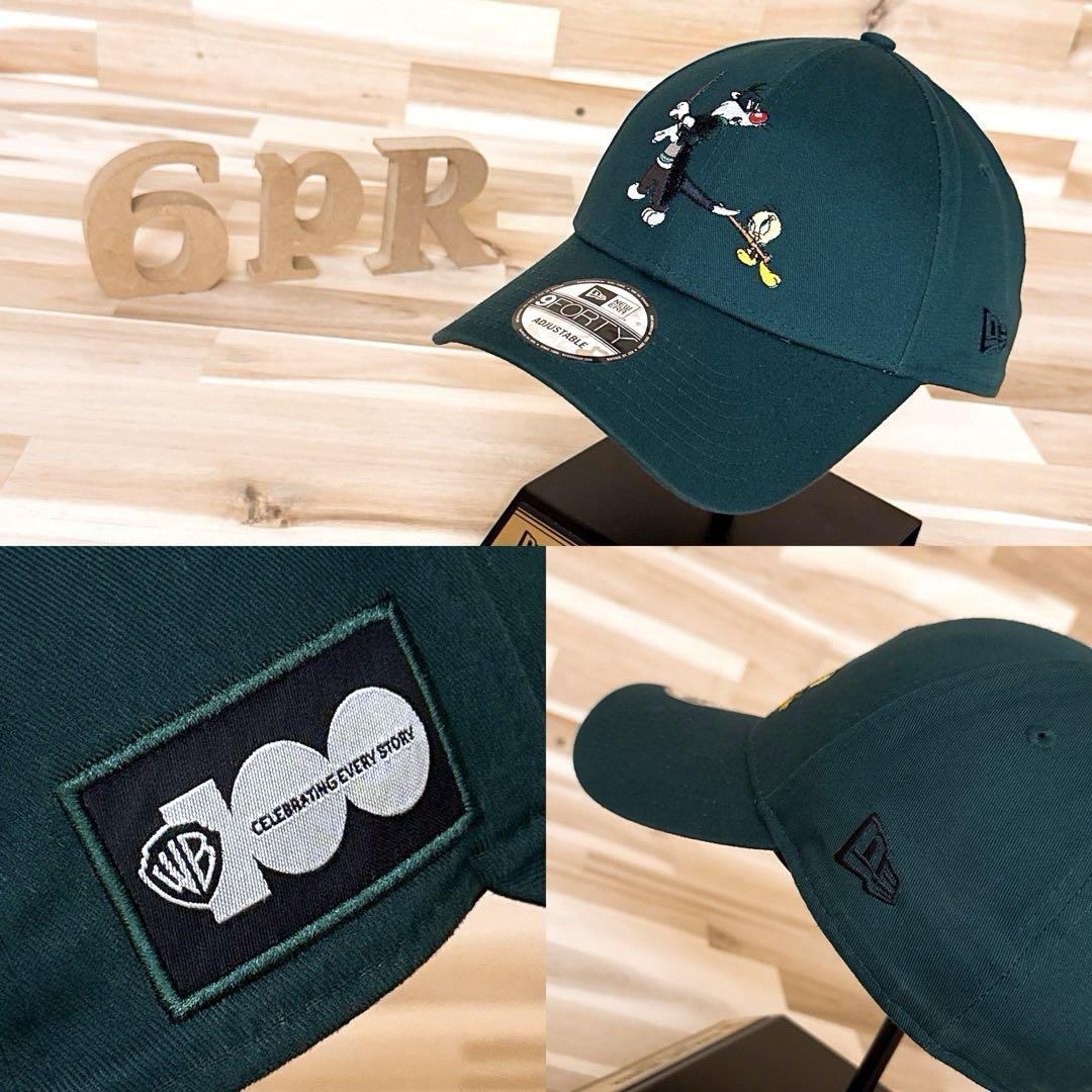

[USED] Extremely rare New Era x Warner Bros. limited edition collaboration 100th anniversary cap in green and black