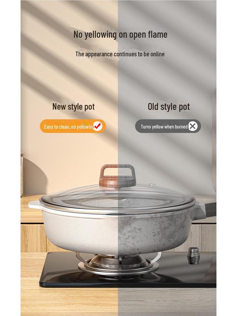 Non-Stick Medical Stone Frying Pan for Omelettes, Steaks, and Pancakes – Compatible with Induction Cookers and Gas Stoves