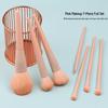 Wooden Handle Makeup Brush Set: Eyeshadow, Detail, Concealer, Blush, Powder Brushes