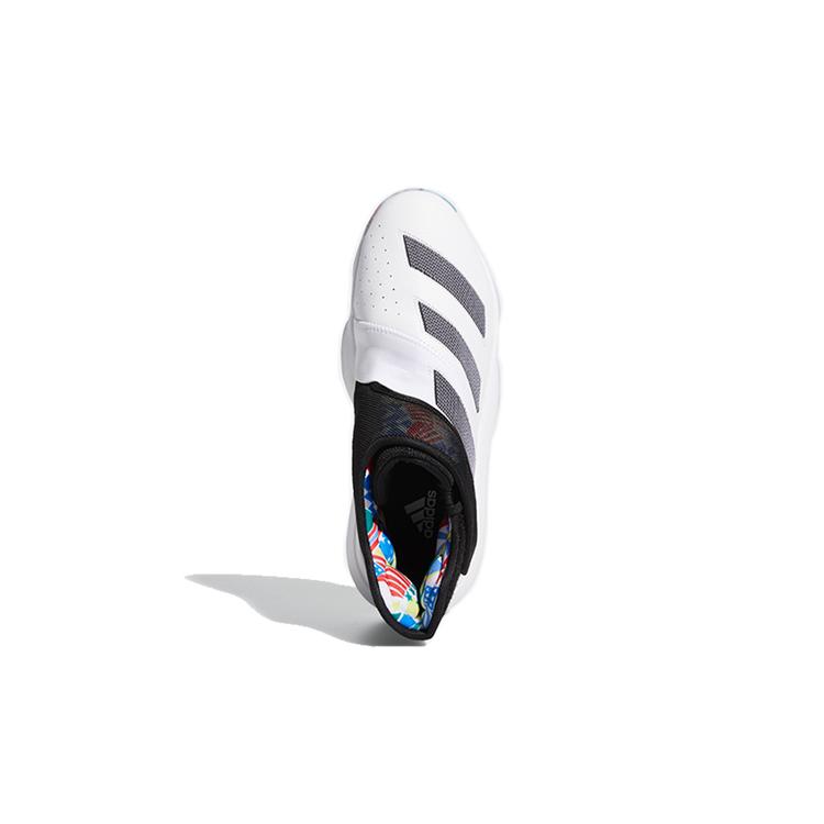 Adidas Harden B / E 3 Slip Resistant Lightweight Mid top Basketball Shoes Men's White Black (Unisex) Basketball Shoes EG5099