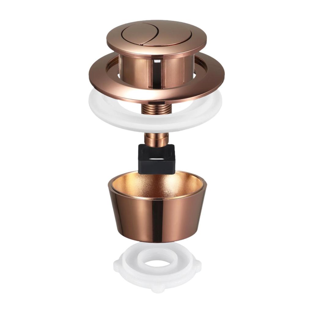 Toilet Tank Button ABS Double Push Flushing Toilet Valve Replacement Kit for Home Bathroom Upgrade
