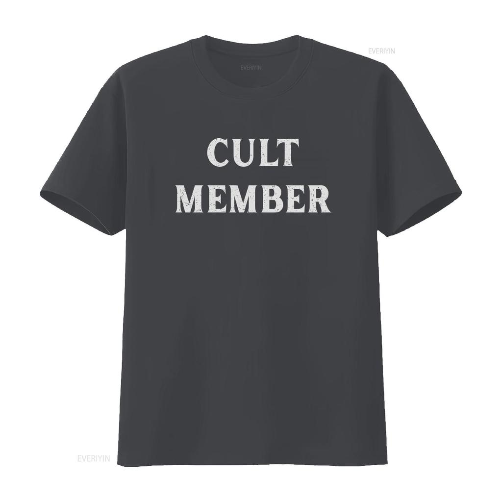 Cult Member T Shirt The Funny Dark Vintage Washed Streetwear Stylish Fashion Versatile Soft Comfortable Graphic Slightly