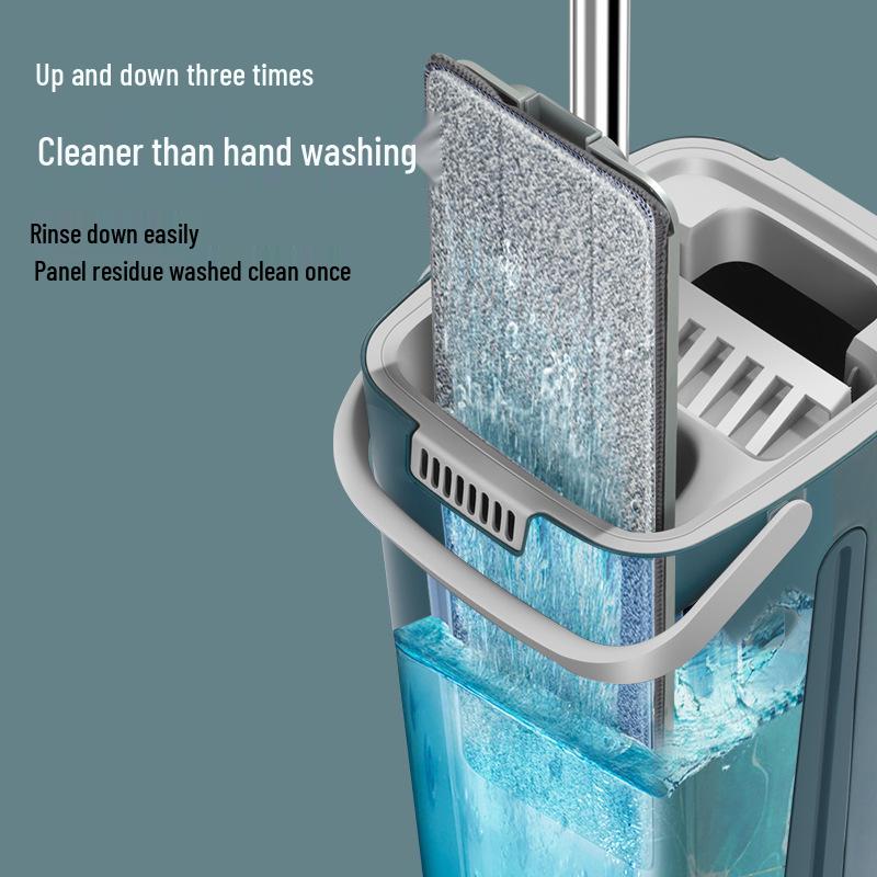 Hands-Free Scratch-Off Tablet Mop for Wooden Floors - Wet & Dry Use, Easy-Cleaning, Flat Mop