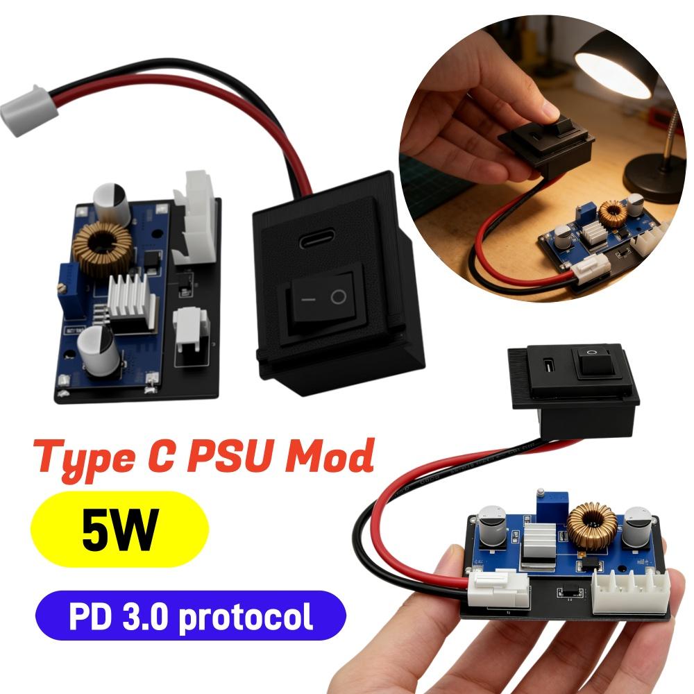 Type C PSU Mod For PS2 Power Board Power Supply Module for PS2 Fat Console Replacement Power Supply Retro Video Game Parts