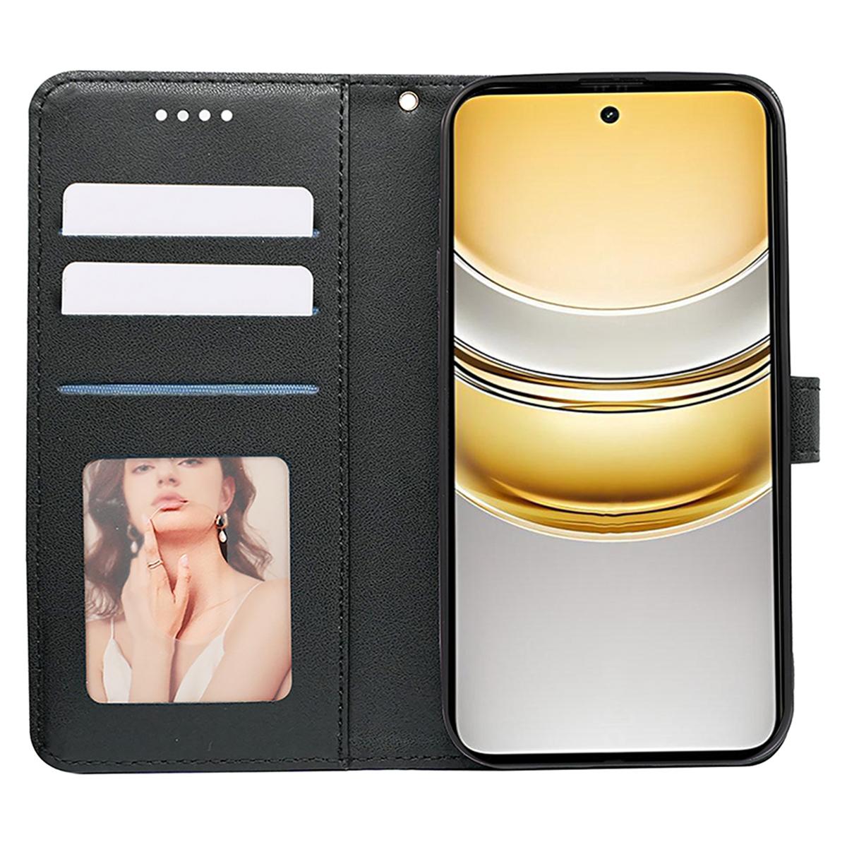 

For Realme 14x 5G Wallet Phone Case Pattern Imprint Leather Flip Cover Brown