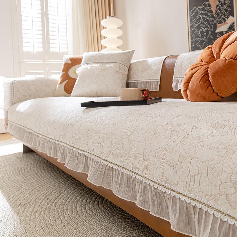 

New Sofa Cushion, Universal In All Seasons, Non-Slip Seat Cushion, Cream Wind And Snow, Neil Leather Sofa Cover, Cloth Towel 70*70cm