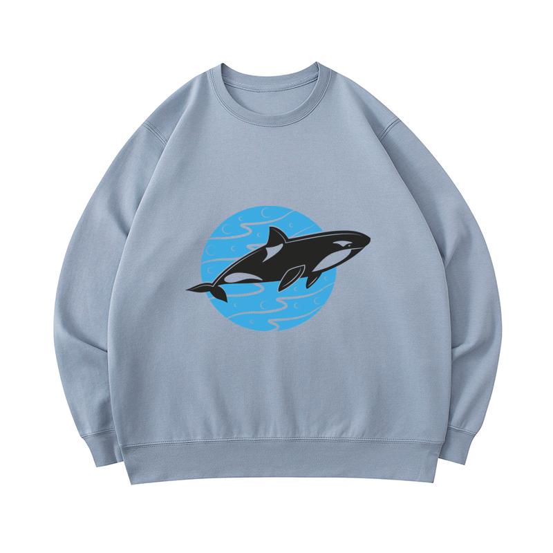 LI'L JOGGER SWEATSHIRT ORCA PRINT IN BLUE main image 1