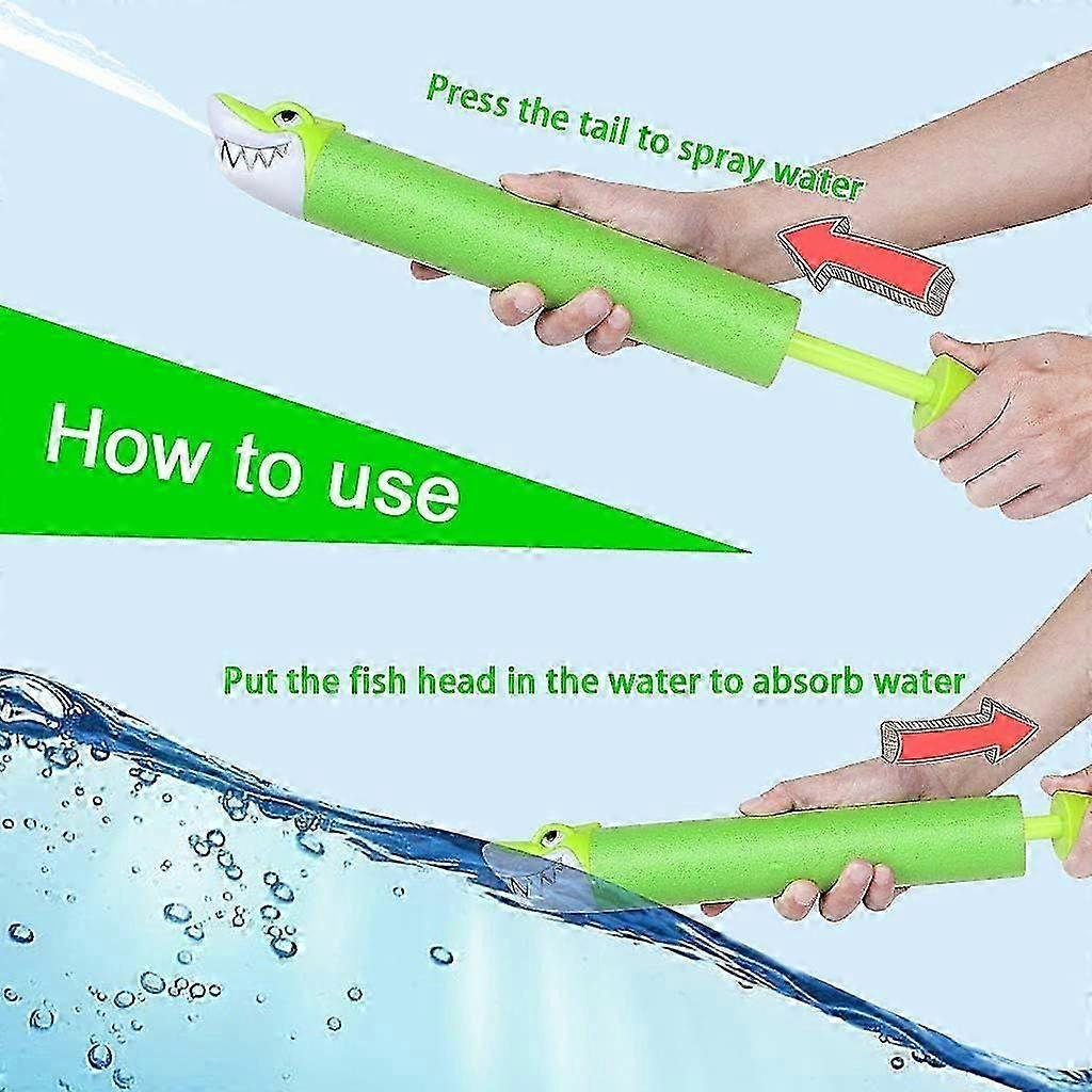 Confezione da 4 Pistole ad Acqua, Pistole ad Acqua Super Sommergibili a Forma di Squalo, Attività Estive con Pistole ad Acqua per Bambini, Giocattoli per Battaglie con Pistole ad Acqua in Piscina