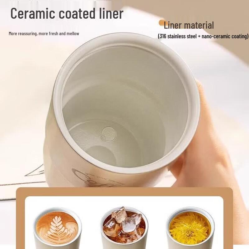 TAFUCO T2467 Ceramic Lined Thermal Coffee Mug, 460ml