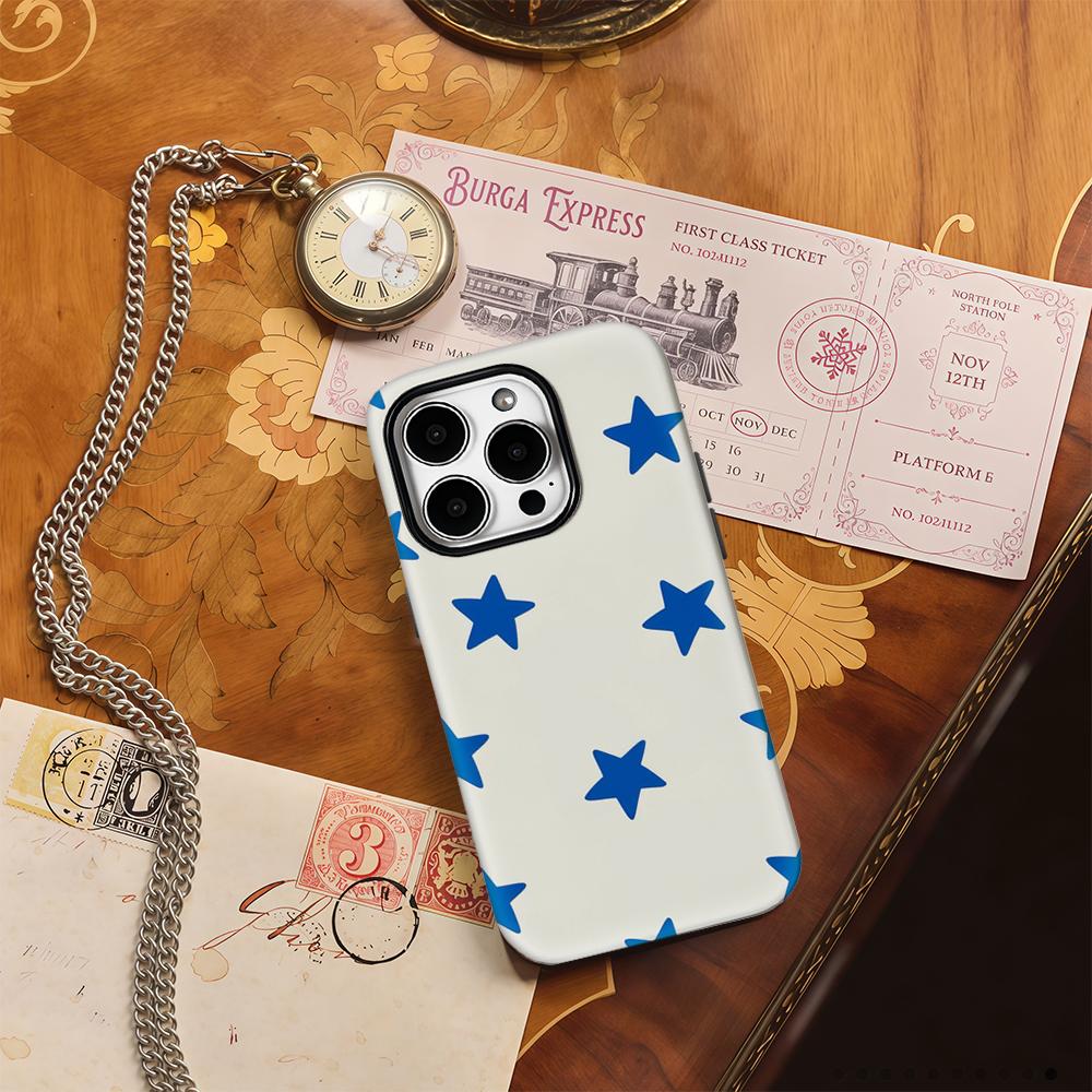 Blue StarsFor Magnetic Phone Case for IPhone 17 16 15 14 13 Pro Max Plus Single Double-layer Tough Case
