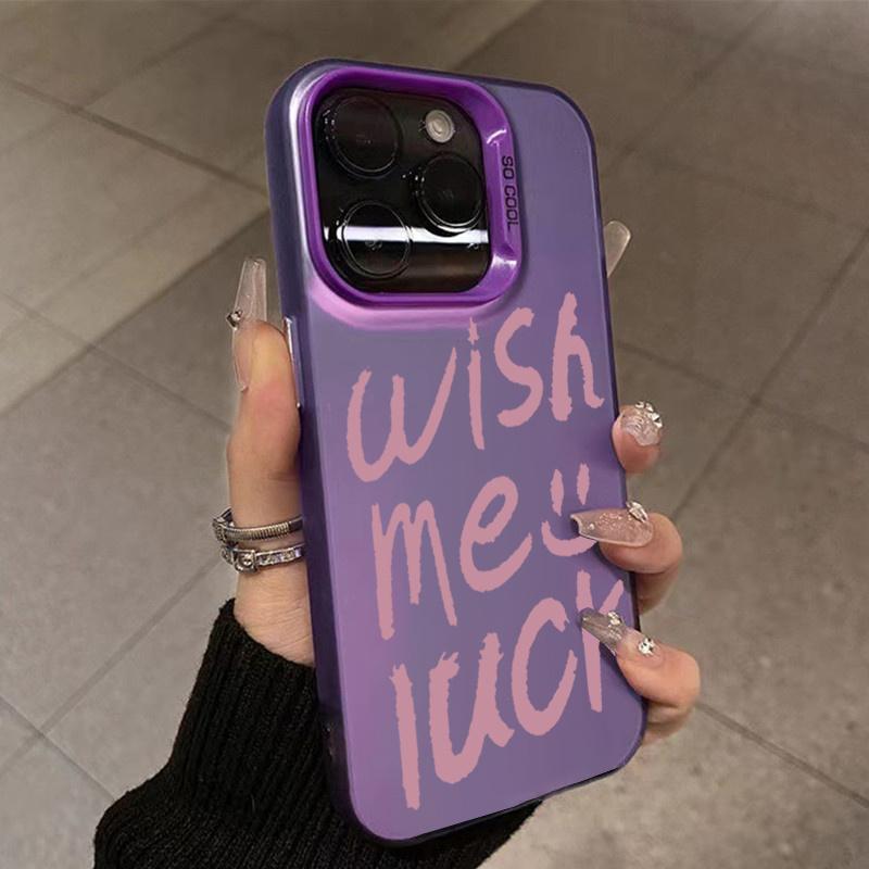 Luxury Trend English Letter Phone Case For iPhone 15 14 13 12 11 Pro Max Mini X XR XS 7 8 Plus SE2 Lens Protection Plating Cover