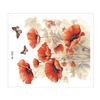 Toilet Sticker Removable Self-adhesive Waterproof PVC Living Room Bathroom Wall Art Floral Toilet Lid Decoration