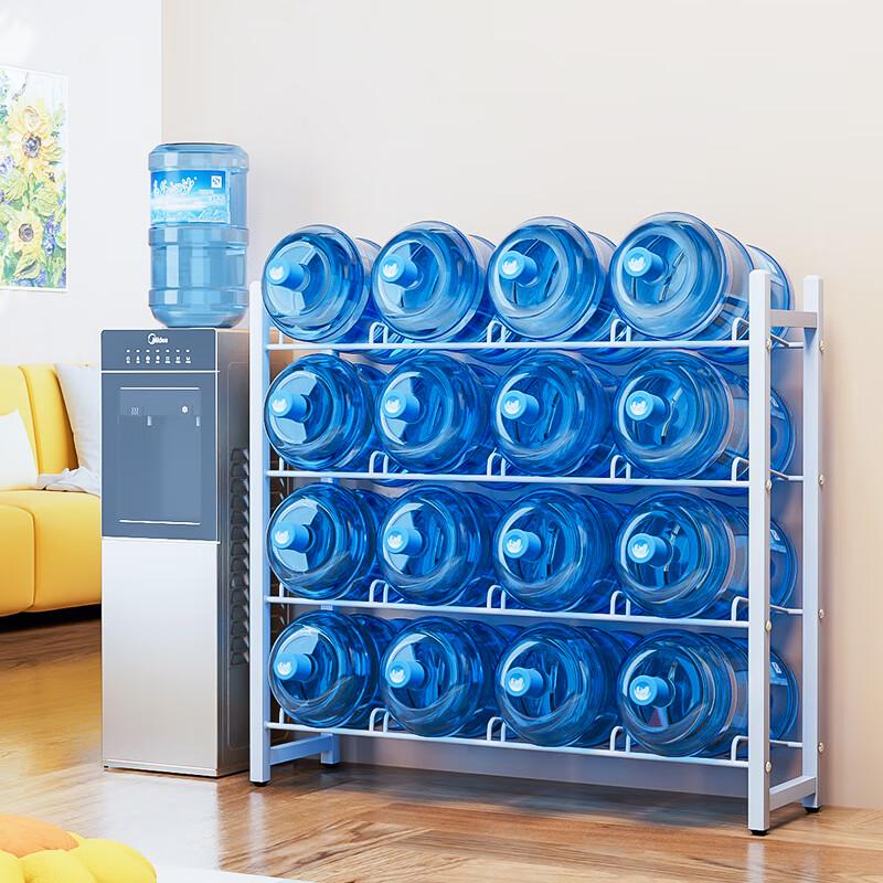 Multi-Tier Bottled Water Storage Rack with Dispenser Stand