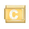 Fashion Golden 26 Letters A-Z Italian Links Charm Beads 9mm Stainless Steel Bracelet Jewelry DIY Hand Making