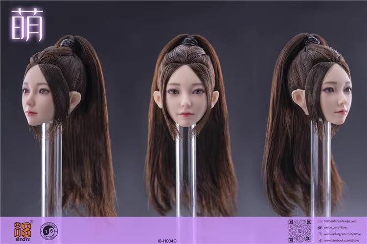 Toys Hobbies Scale Action Figure Compatible with TBLeague Body i8TOYS Junior Bishoujo Action Eye Asian Beauty Female Head and Clothes Not &