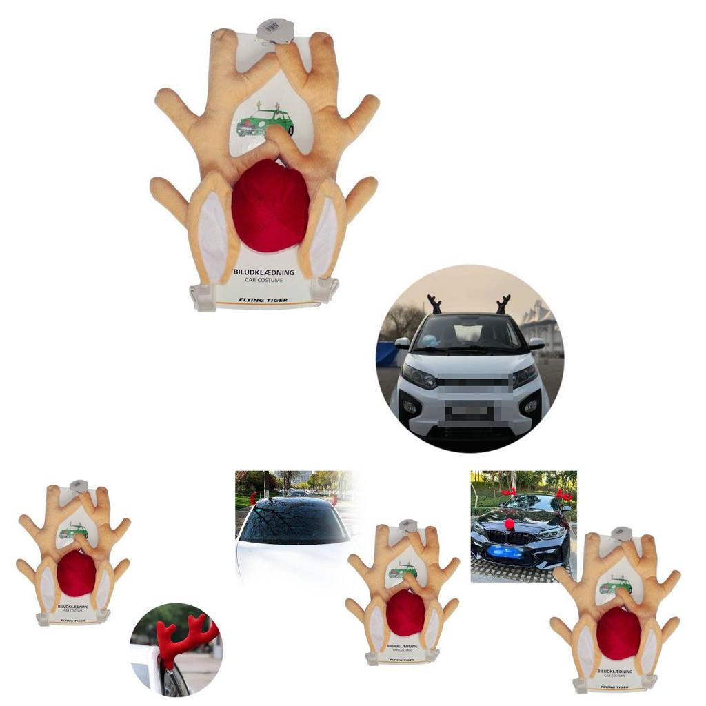 Festive Car Accessories With Adorable Christmas Antlers For Holiday Spirit And Cheer