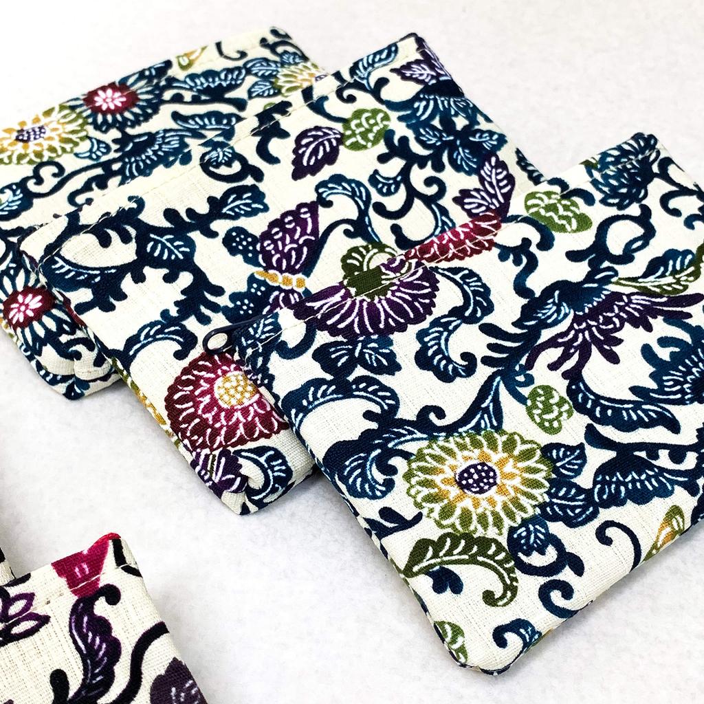 Kubakasaya Ryukyu Bingata Handy Small Item Medicine Coin Okinawa Bingata Handy Purple Pouch, Case, Case, Purse, Souvenir, Pouch,