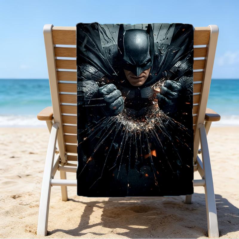 Breaks Through Bat Beach Towel - Soft, Absorbent Microfiber, Lightweight, Ideal for The Beach, Parties, Travel, Camping fan gifts