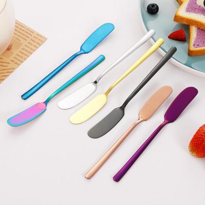 Stainless Steel Butter Knife with Long Handle Multi-Purpose Spreader for Cheese Jam Cream Essential Kitchen Tool for Breakfast Baking