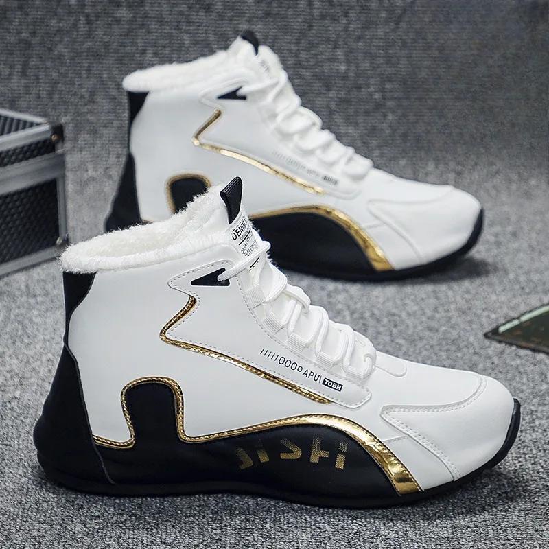 Waterproof Snow Boots Men 2025 New Winter Fashion Warm Cold Resistant High Top Cotton Shoes Non-slip Thicken Plush Ankle Boots