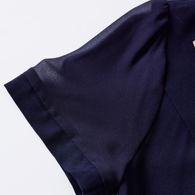 Past Women's Short Sleeve Chinese Style A-Line Dress