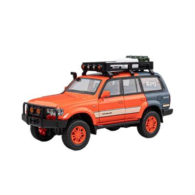1/24 Toyota Land Cruiser LC80 Kaland Kemping SUV Játékautó Öntöttfém Ötvözet Miniatűr Modell Gyűjtemény Ajándék Fiú Gyerekeknek