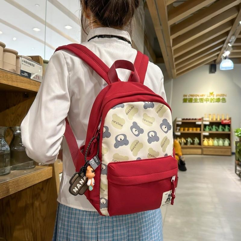 Cute Cartoon Bear Backpack For Kids Large Capacity School Backpack With Air Cushion Straps
