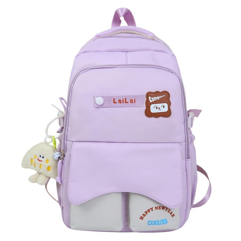 Large-capacity Schoolbag Female High Value Junior and Senior High School Students' Shoulder Bags Are Cute and Fresh Multifunctional Backpacks.