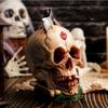 Resin Rose Skull Heads Halloween Horror Skull Ornaments Resin Crafts Party HomeGarden Lawn Decor Haunted House Horror Props Gift
