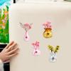 Mini Vase Refrigerator Magnet, Miniature Flower Vase Fridge Magnet, Plants Not Included, Cute Tiny Vase Magnet for Whiteboard Locker Office Kitchen
