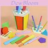 Wooden Color Sorting Cups Educational Toy For Toddlers And Early Learning