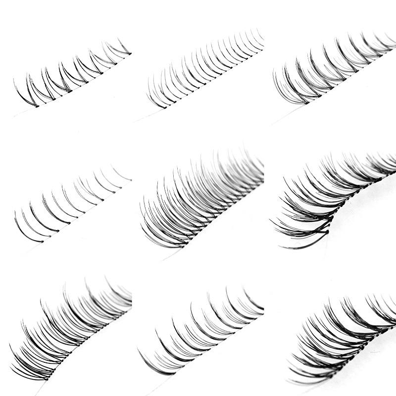 Ganzstreifen-Falsche Wimpern - A01, A02, A06, A07, H4, MC01, MT02, MC003 - Verschiedene Stile, Halbfertig.