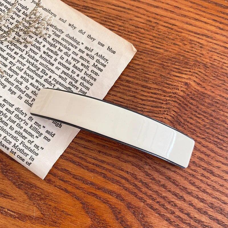 Elegantní acetátová jednobarevná pružinová spona Vintage Jednoduchá spona do vlasů na culík Vlasová spona Sponky do vlasů Ženy Vlasové doplňky Dárek