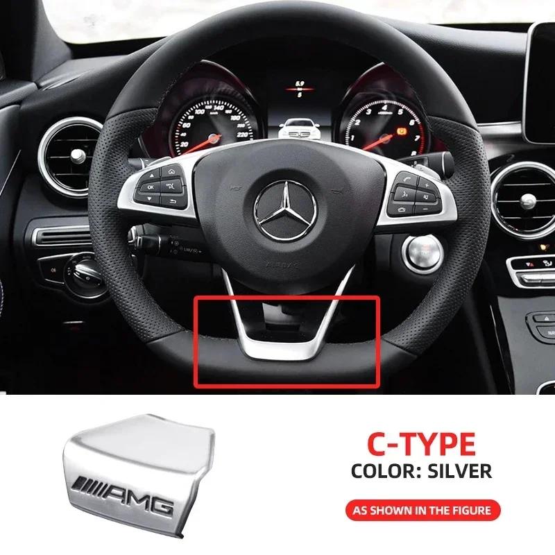 Für AMG Logo Lenkrad Aufkleber Auto Emblem Abdeckung Innenraum Aufkleber Decal Für AMG Mercedes Benz GLC GLA W204 W205 W212 W213