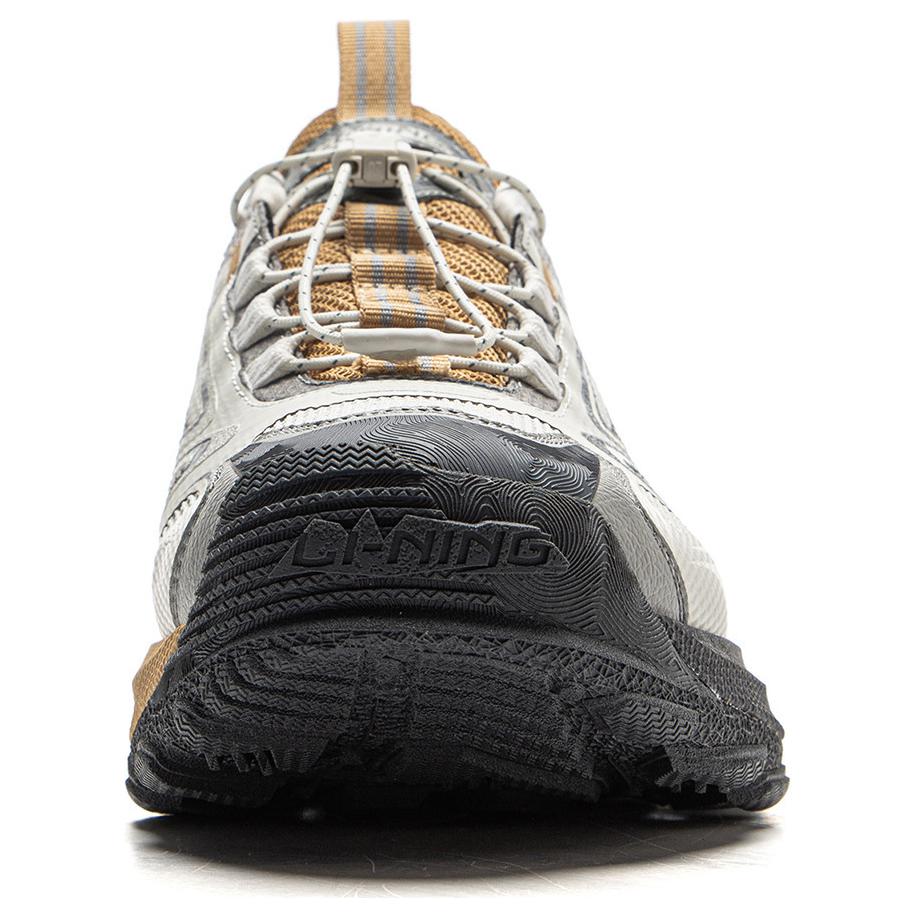 Li Ning Yijie 2.0 V2 Pohodlné Všestranné Tlumení Nárazů Odolné proti Opotřebení Protiskluzové Nízké Turistické Boty Unisex Turistické Boty Světle Šedé AHTV001-4