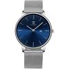 Ben NeviS Men S Watch Simple StyliSh Waterproof caSual Date diSplay 09 Blue Sil