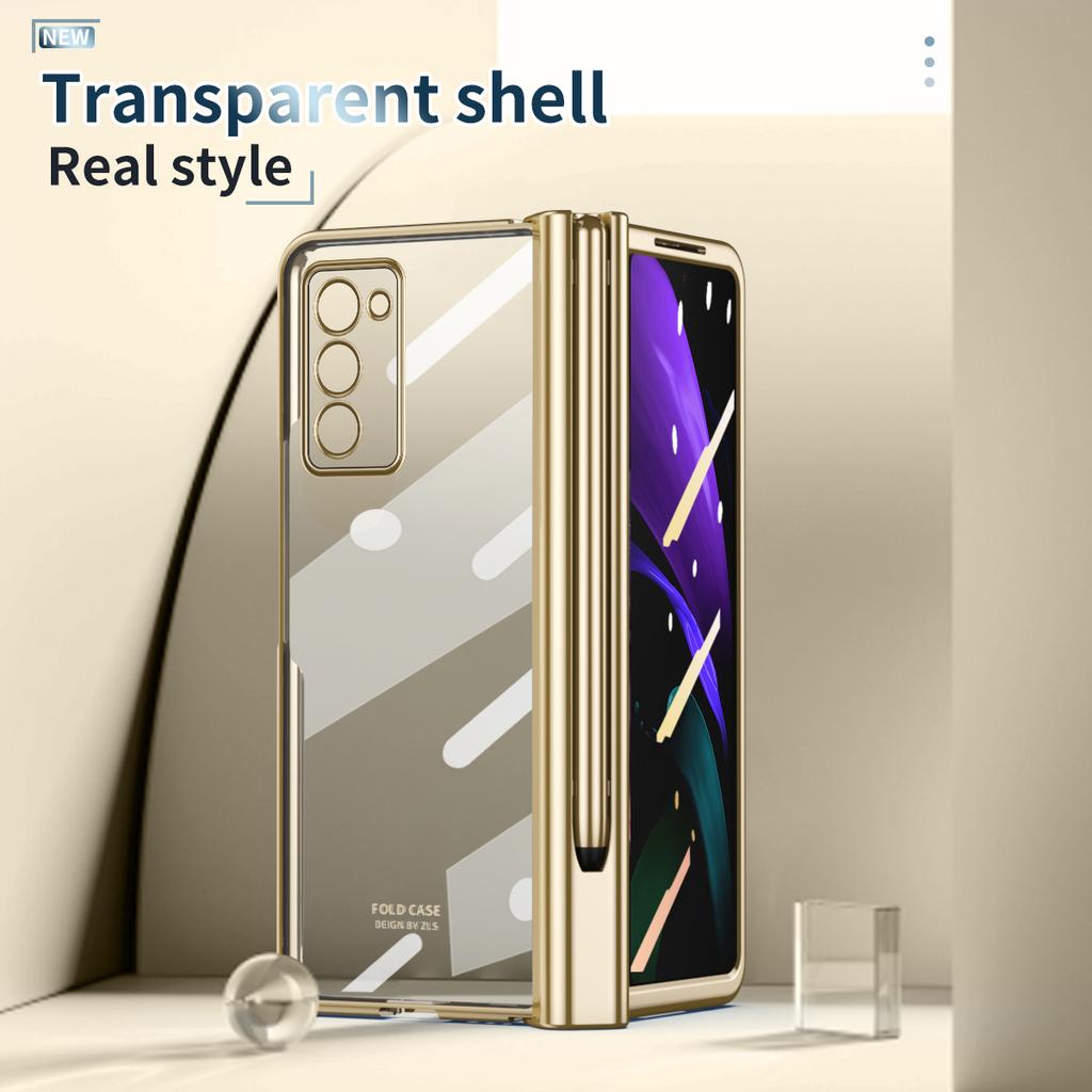 Mit S Pen Vollschutz-Beschichtungshülle für Samsung Galaxy Z Fold 4 2 Fold4 Fold2 Fold3 Fold 3 5g Abdeckung aus gehärtetem Glasfilm