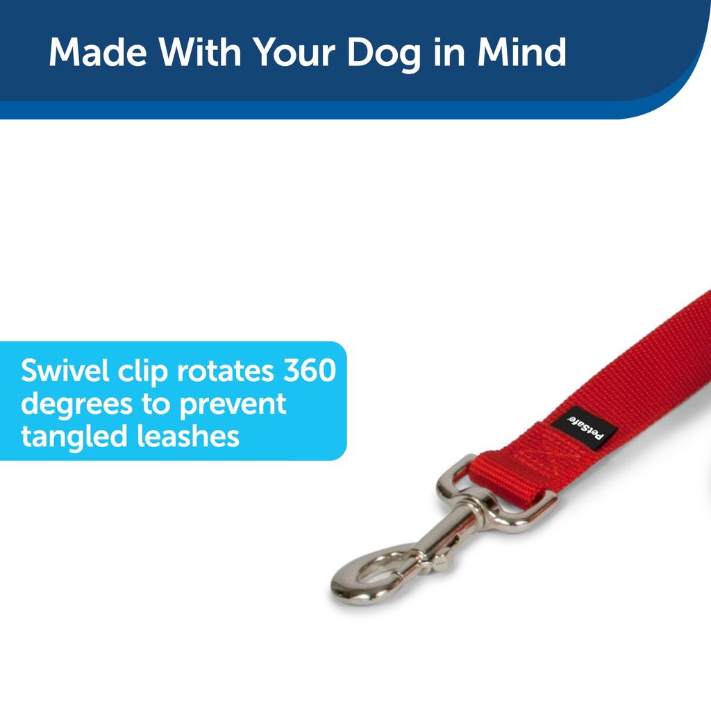 PetSafe Dog Nylon Width x Length 180cm Leash, Leash, Red, 1.0cm