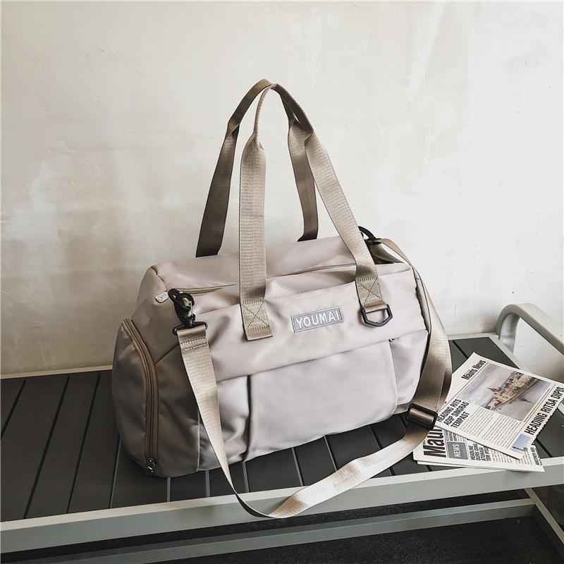 Travel Bag  New Nylon Neutral Style Fitness Bag Dry Wet Separation Handbag Sports Luggage Bag Large Capacity Without Pendant
