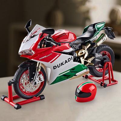 1:9 Alloy 1299 Motorcycle 1199 Diecast Models Toys Car Front Wheel Steering Shock Absorption Sound Light Cars Boyfriend's Gifts