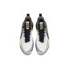 Anta Speed Battle 5 Round Toe Mesh Shock Absorbing Durable Mid-Top Basketball Shoes Men Sneaker Black Gold 112341113-7