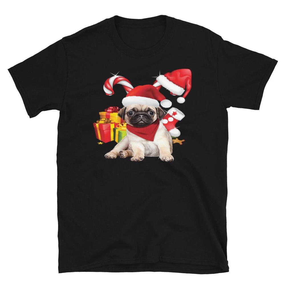 Pug Christmas PUG DOG T-Shirt L