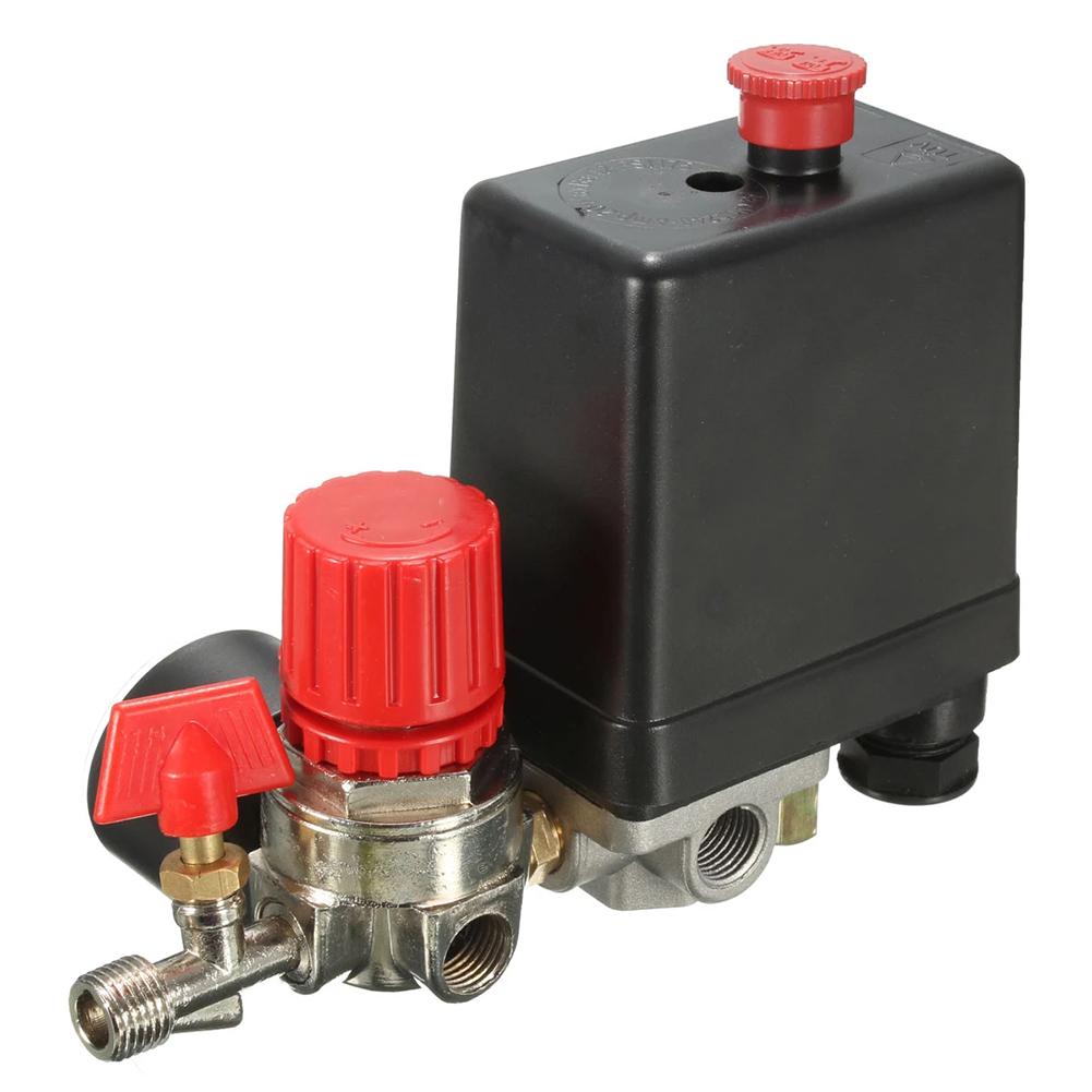 Pump Air Compressor 1 4    20A 240V Pressure Switch Control Pressure Switch Valve With Gauge 90-120 PSI Adjustable