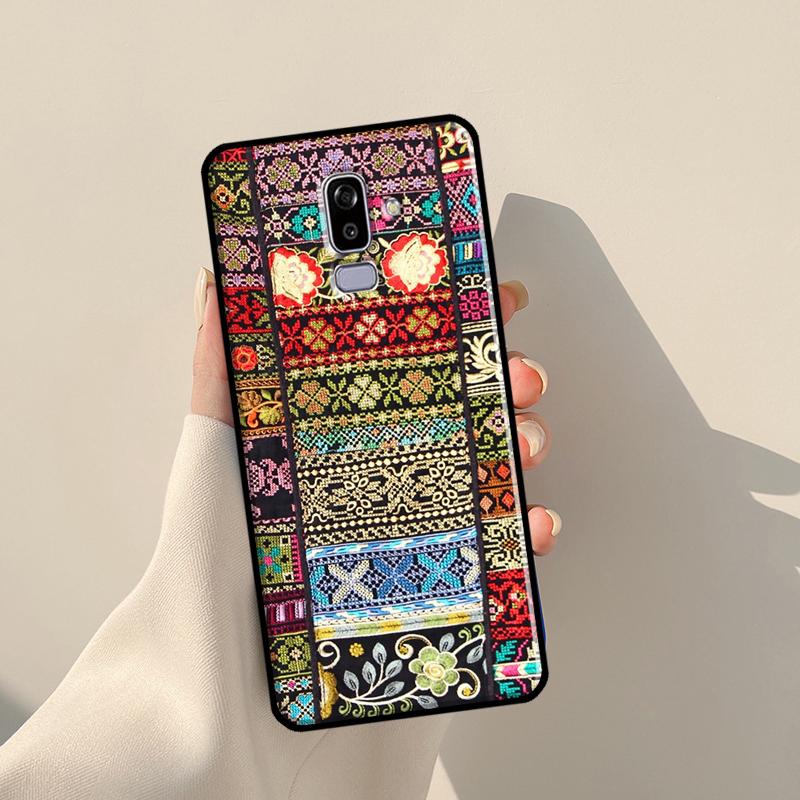 Embroidery Flowers Case For Samsung Galaxy J1 J3 J7 J5 2016 A3 A5 2017 J8 A7 A9 J4 J6 A6 A8 Plus 2018 Cover