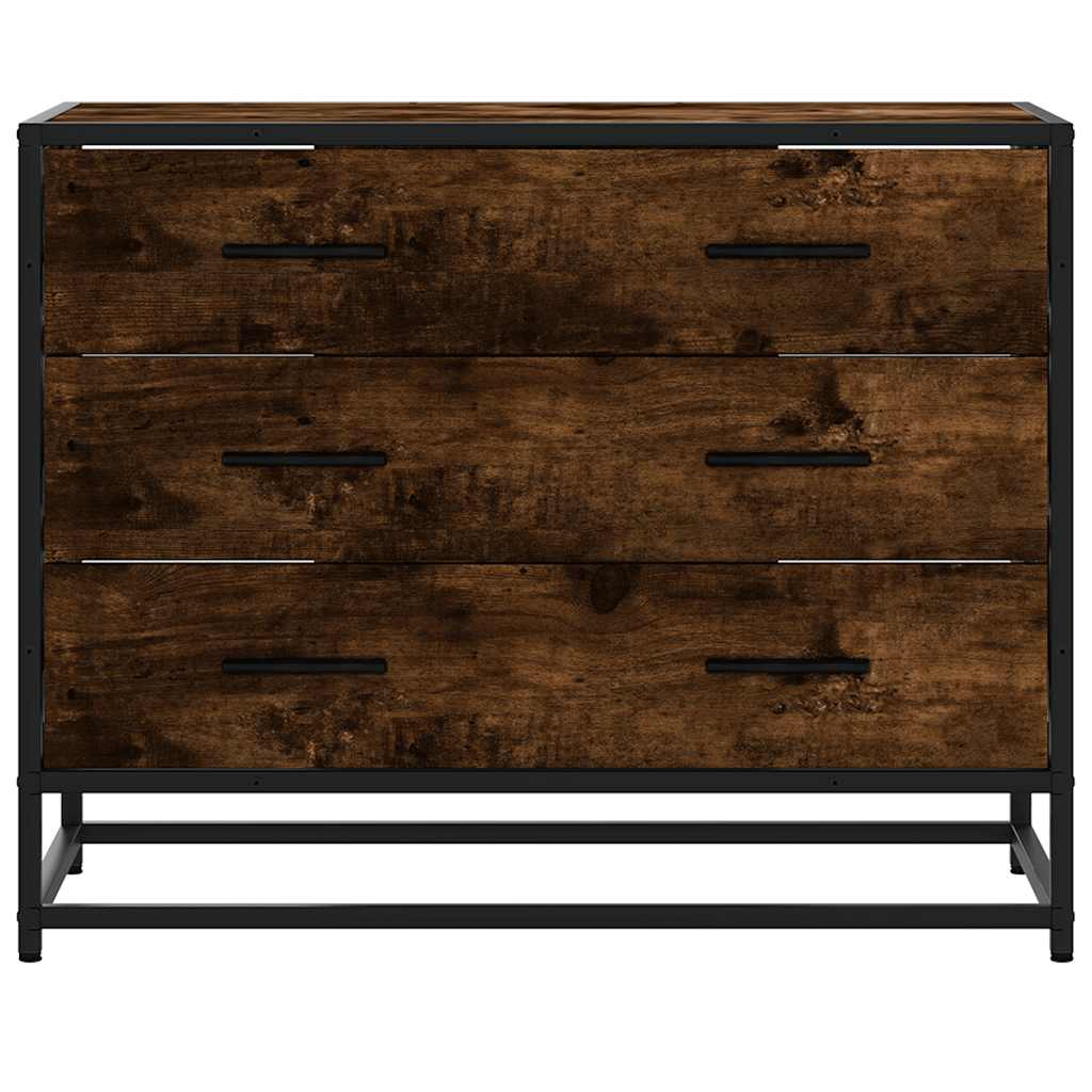 Vidaxl Chest of Drawers, Smoked Oak, 70X41X56 Cm, Wood-Based Material