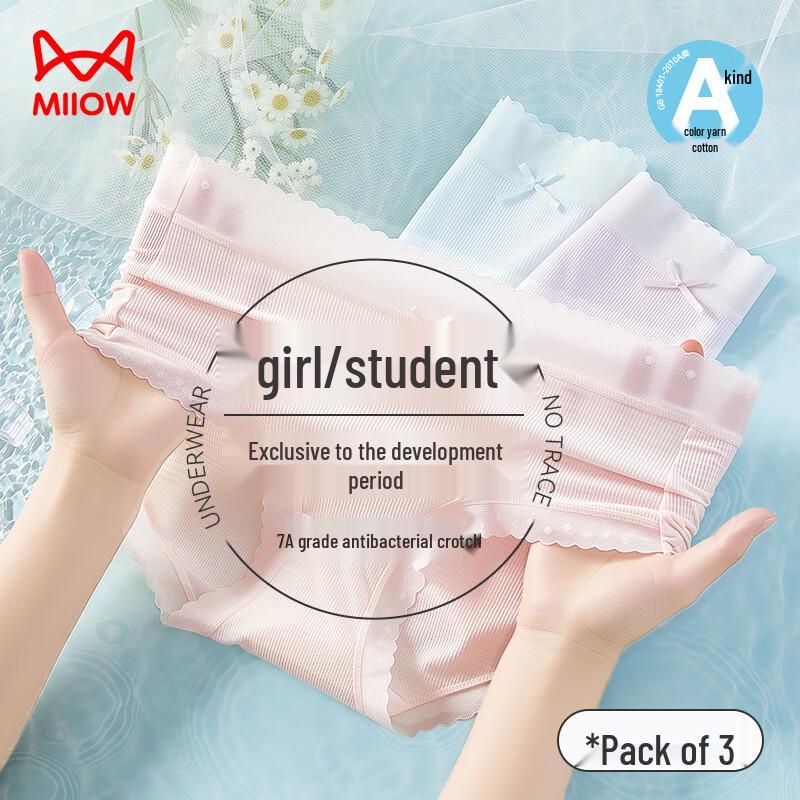 

Maoren Women s Seamless Ice Silk Antibacterial Briefs 3-Pack XL