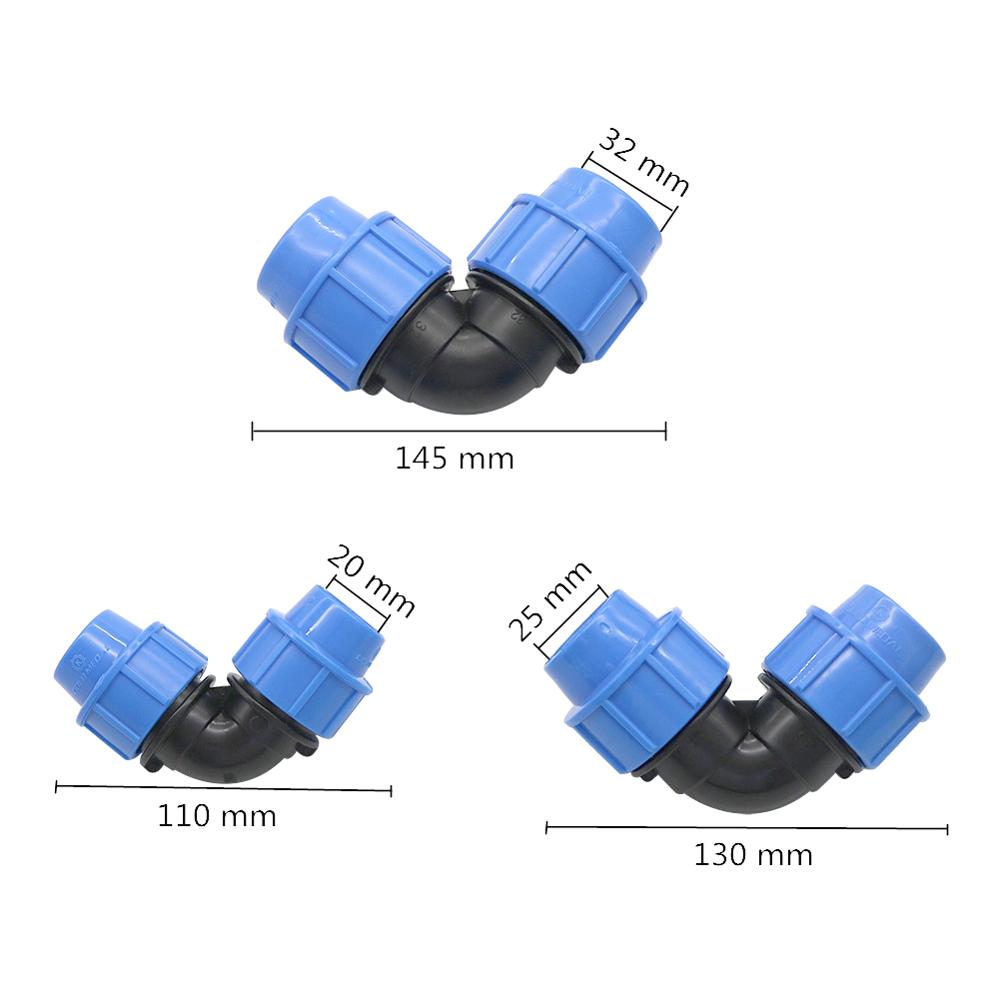1/20/25/32mm PVC PE Tube Water Splitter Elbow Connector for Garden Farm Irrigation Pipe Hose Joint 1Pc
