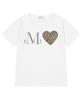 Mucent Coron Leopard Print Heart Patch Short Sleeve T-Shirt (2 Colors)